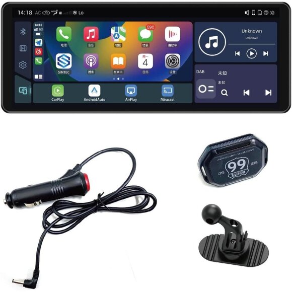 Portable Touchscreen Car Stereo with Wireless CarPlay (6.86") - Picture 1 of 5